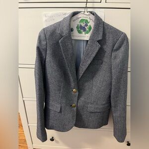 Jcrew Factory Herringbone wool-blend blazer, Size 2